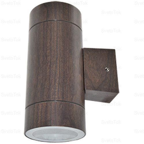 Светильник накладной Ecola 8013A 2хGX53 220В 10Вт Цилиндр IP65 Темное дерево фото Светильник накладной Ecola 8013A 2хGX53 220В 10Вт Цилиндр IP65 Темное дерево картинка